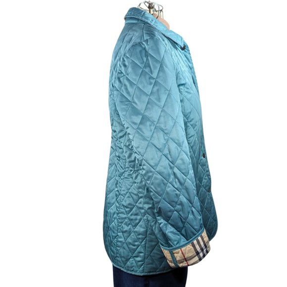 Burberry Women's XL 'Constance' Green Quilted Button Front Jacket - Picture 4 of 15